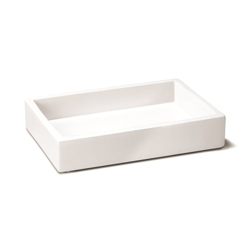 Delta Collection Resin Soap Dish, White